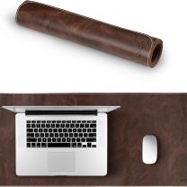 Top Grain Leather Extended Mouse Pad – Large Desk Mat for Office & Gaming, Smooth Writing Surface, Non-Slip Base, Durable & Stylish Workspace Accessory
